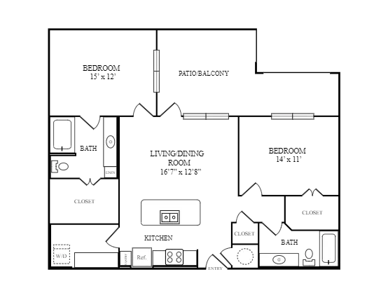 San Palmilla Apartments Webster Houston Apartment Floor Plan 11