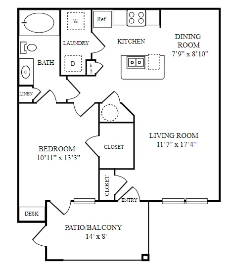 Preserve At Baywood Houston Apartment Floor plan 1