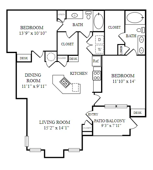 Preserve At Baywood Houston Apartment Floor plan 5