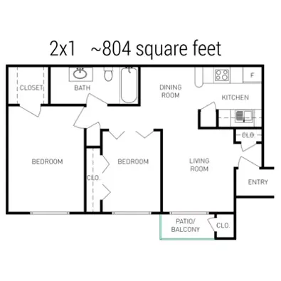 Seaport Village Apartment Homes Floorplan 2