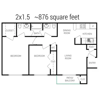 Seaport Village Apartment Homes Floorplan 3