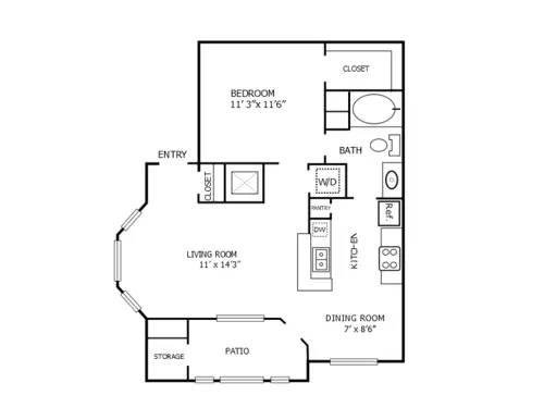 Shadowbrooke Apartments FloorPlan 1