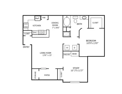 Shadowbrooke Apartments FloorPlan 3