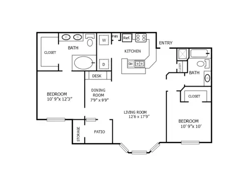 Shadowbrooke Apartments FloorPlan 4