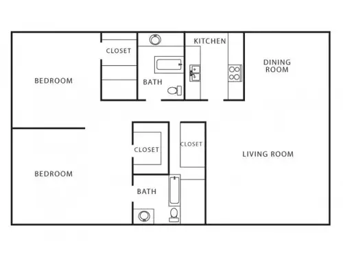 Sharpstown Manor Apartments FloorPlan 3