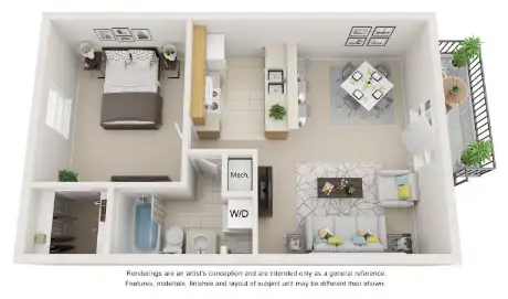 Shoal Pointe Apartments Floorplan 1