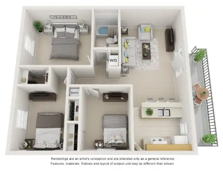 Shoal Pointe Apartments Floorplan 3