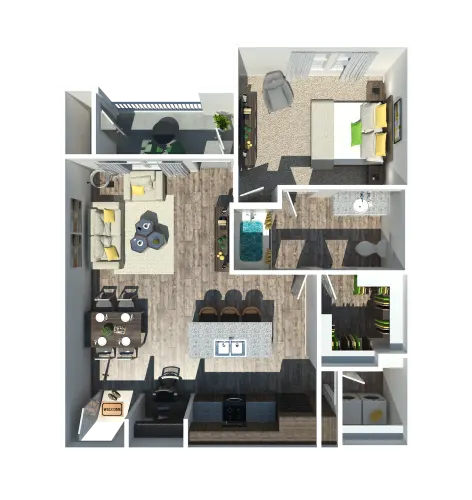 Smart Living on Cullen Apartment Homes floor plan 2