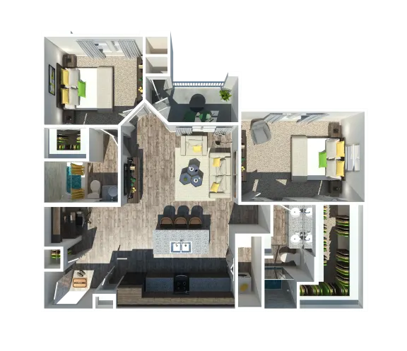 Smart Living on Cullen Apartment Homes floor plan 4