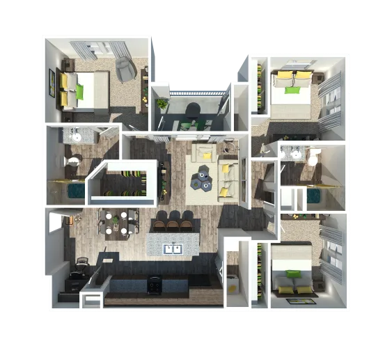 Smart Living on Cullen Apartment Homes floor plan 6