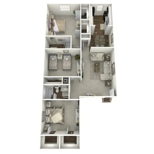 Solano Apartments Webster Houston Apartment Floor Plan 6