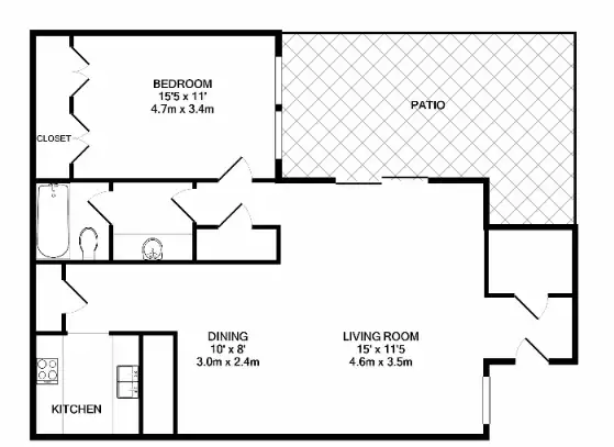 Southwind Apartments Floorplan 1