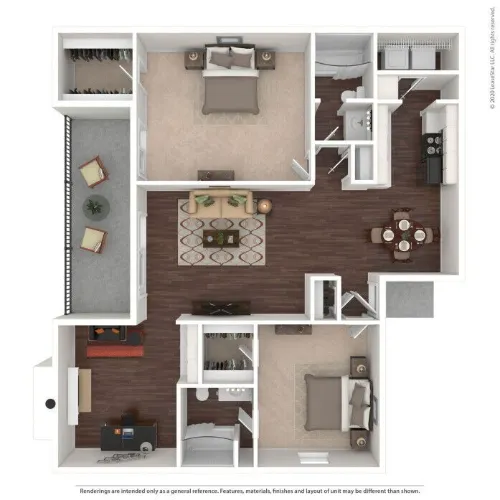 Spring Creek Apartments Dallas floorplan 9