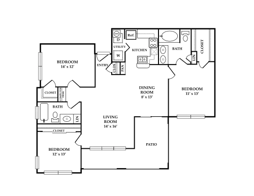 St. Andrews Apartments Floorplan 6