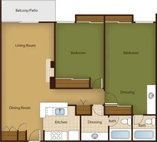 Star Voss Apartments FloorPlan 6