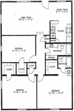 Stone Manor Apartments Floorplan 12