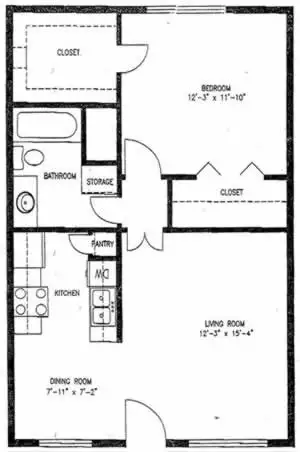 Stone Manor Apartments Floorplan 2