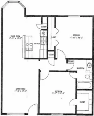 Stone Manor Apartments Floorplan 6