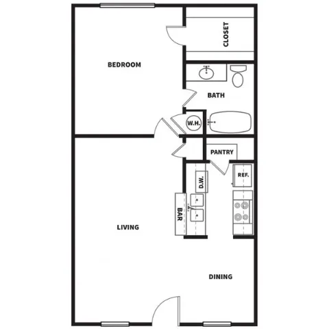 Stone Throw Apartments Friendswood Houston Apartment Floor Plan 1