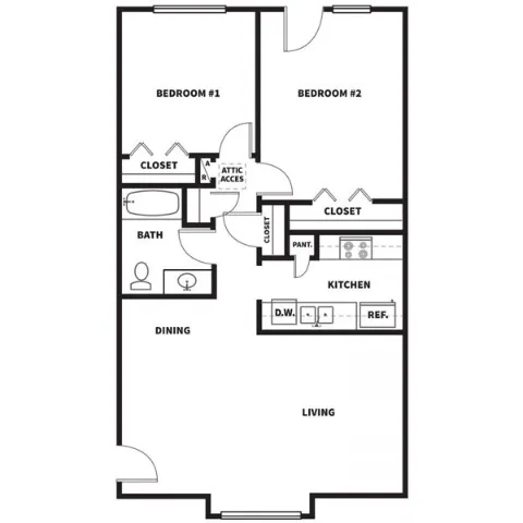 Stone Throw Apartments Friendswood Houston Apartment Floor Plan 7