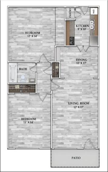 Stoneriver Apartments floor plan 1