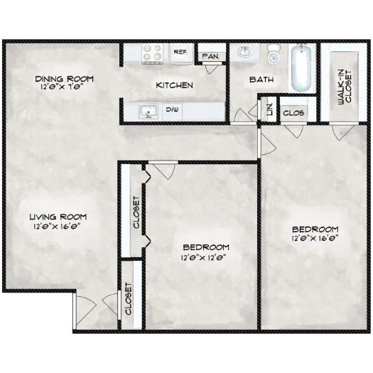 Stoney Brook Apartments Houston Floor Plan 2