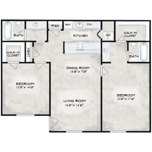 Stoney Brook Apartments Houston Floor Plan 3