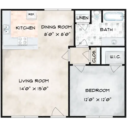 Tammie Jay Apartments FloorPlan 1