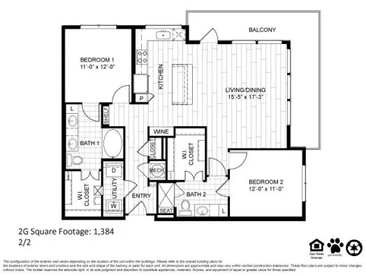 Teak at the Branch Dallas Apartment Floor Plan 15