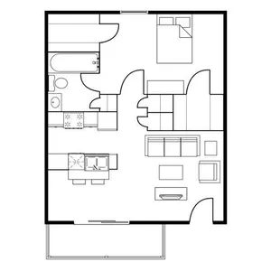 Terraces at 2602 Floorplan 1