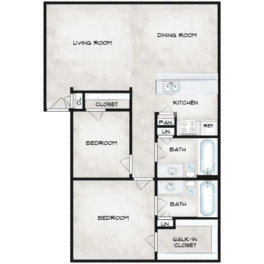 Terracita Apartments South Houston Floor plan 5