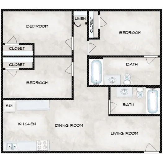 Terracita Apartments South Houston Floor plan 6