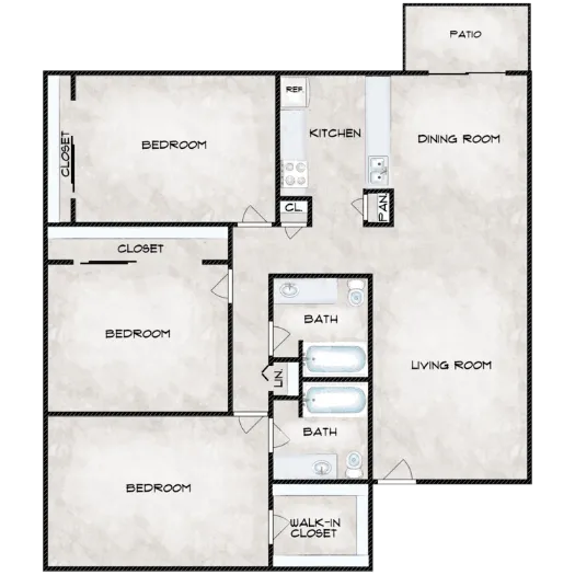 Terracita Apartments South Houston Floor plan 7