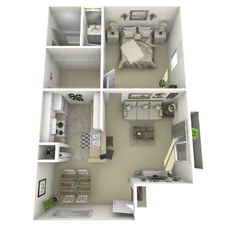 The Alcove Apartment Homes Houston Floor Plan 1