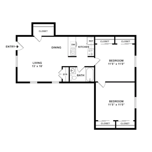 The Arawak Apartments FloorPlan 3