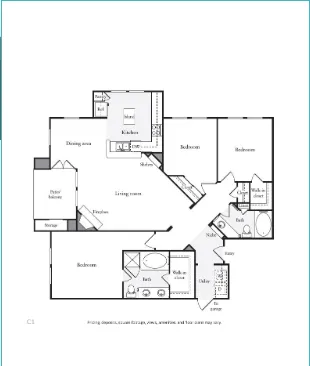 The Arches at Park Cities Dallas Apartment Floor Plan 14