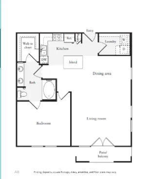 The Arches at Park Cities Dallas Apartment Floor Plan 8