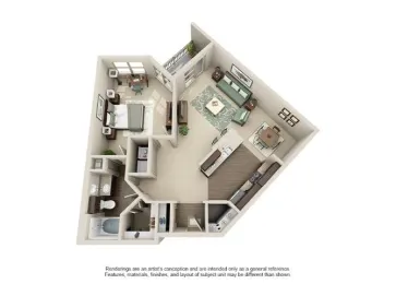 The Atlantic Highland Park Dallas Apartment Floor Plan 10