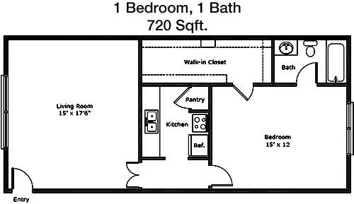 The Atrium at 5606 Houston FloorPlan 1