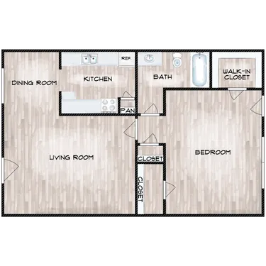 The Aurora Apartments floor plan 1