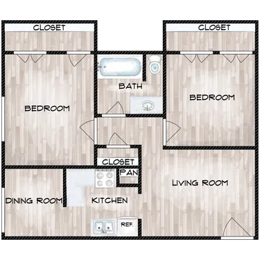 The Aurora Apartments floor plan 2