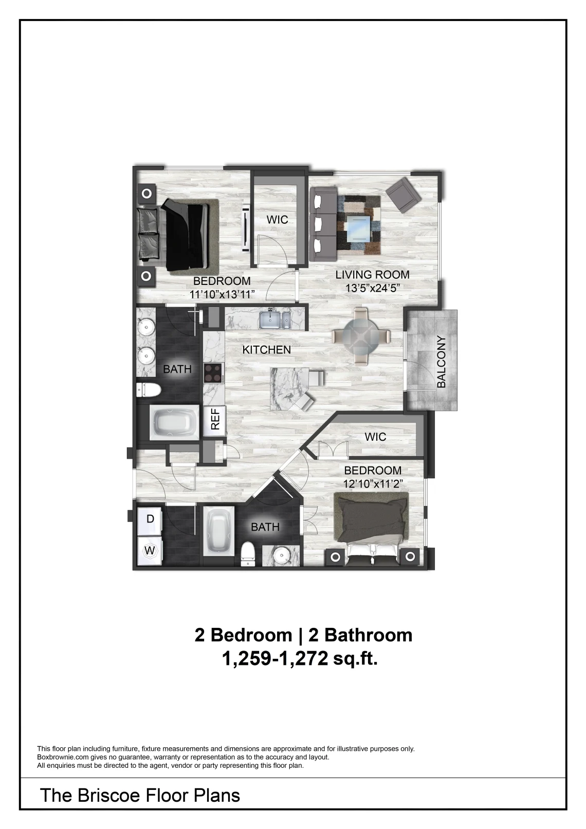 The Briscoe Dallas Apartment Floor Plan 11