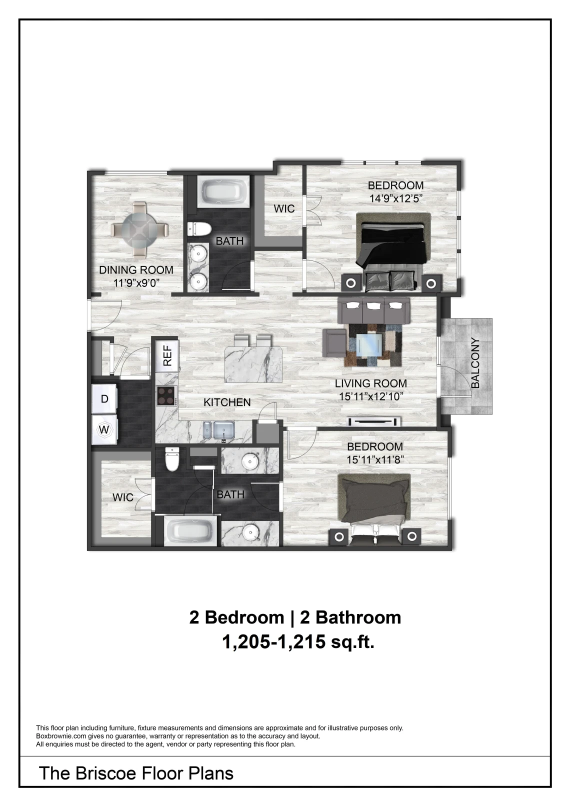 The Briscoe Dallas Apartment Floor Plan 12