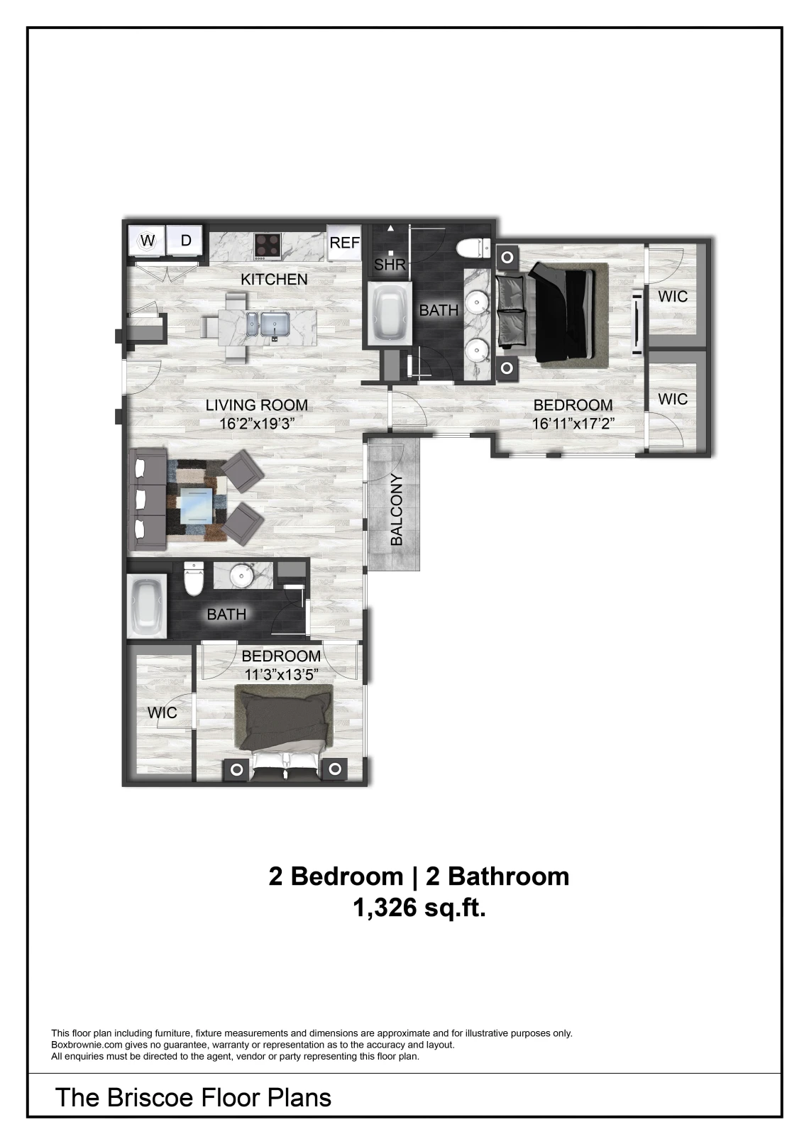 The Briscoe Dallas Apartment Floor Plan 13