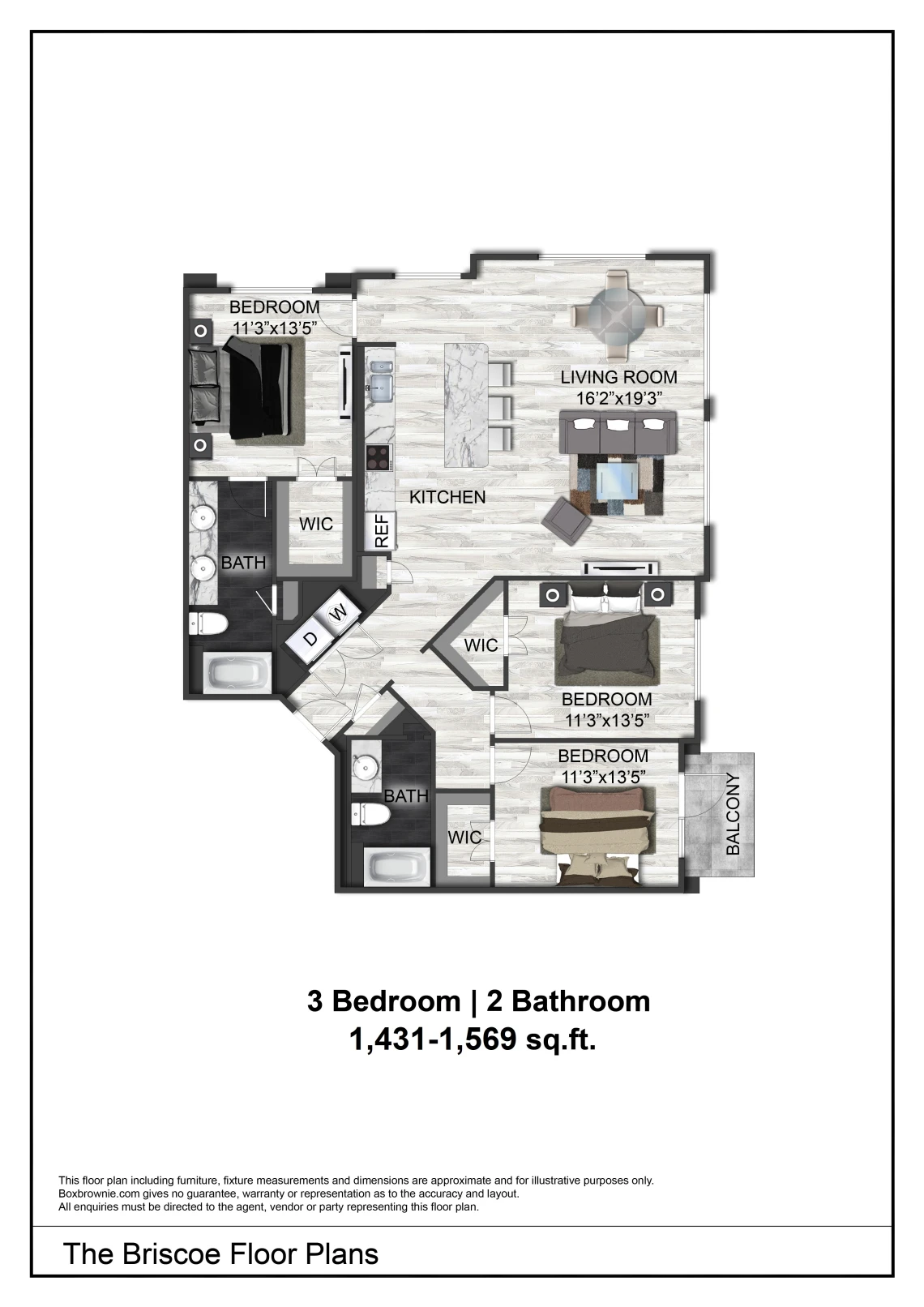 The Briscoe Dallas Apartment Floor Plan 14