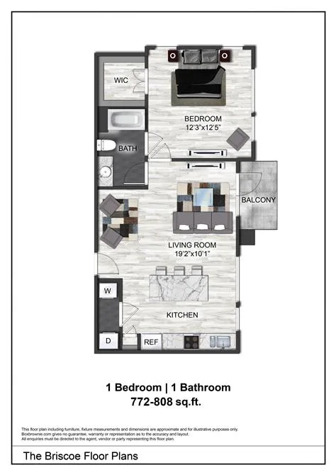 The Briscoe Dallas Apartment Floor Plan 4