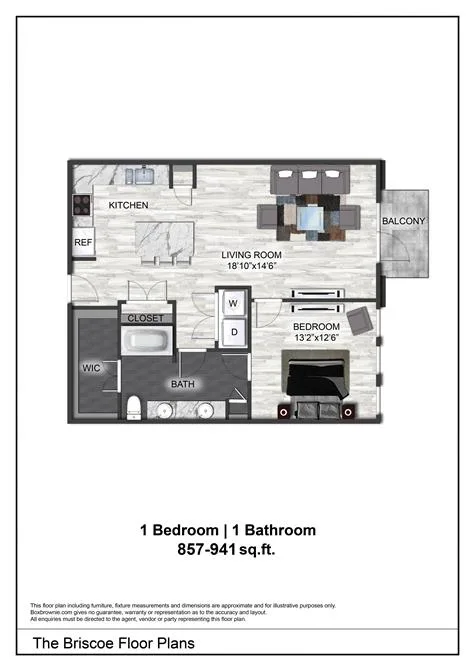 The Briscoe Dallas Apartment Floor Plan 5