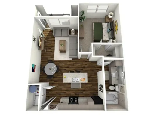 The Broadway Apartments Houston Floor Plan 1