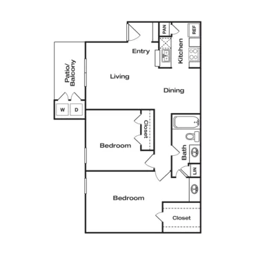 The Brook on Bay Area Houston Apartment Floor Plan 4