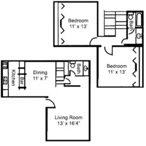 The Citadel at Preston Dallas Apartment Floor Plan 1